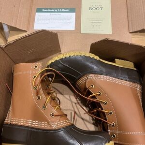 L.L. Bean Tan and Black Bean Boots
